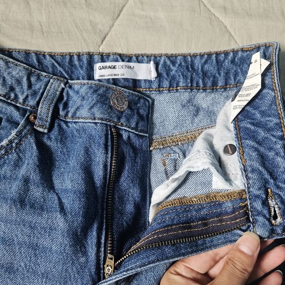 GARAGE Wide Leg Star Print Denim W 24 / Size 0 - Picture 5 of 9